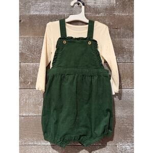 Baby Girls' 2pc Polka Dot Bodysuit and Overalls Set - Cloud Island™, 24M, NWT